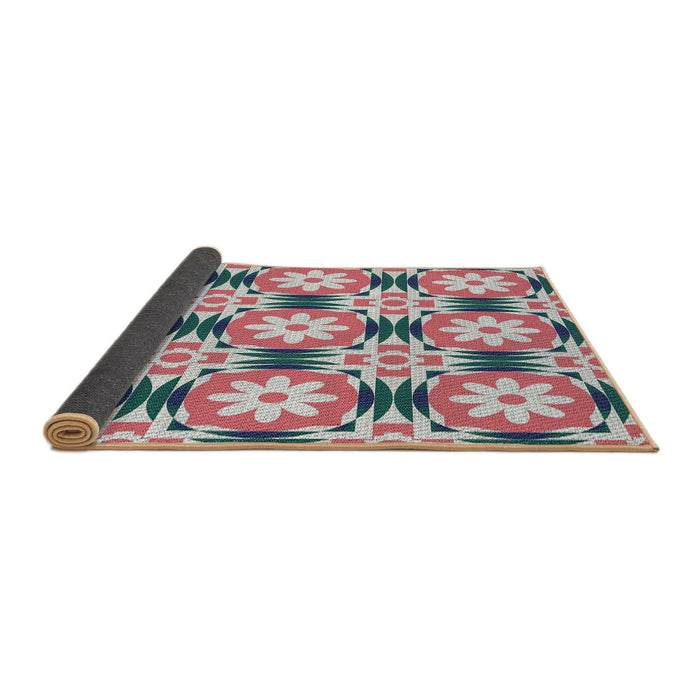 Thickness of Patterned Chestnut Brown Novelty Rug, pat2373