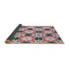 Thickness of Patterned Chestnut Brown Novelty Rug, pat2373