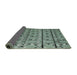 Thickness of Patterned Forest Green Novelty Rug, pat2381