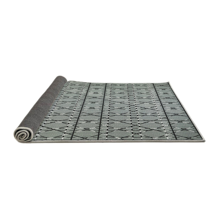 Thickness of Patterned Silver Gray Novelty Rug, pat2383