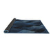 Thickness of Patterned Blue Novelty Rug, pat2385