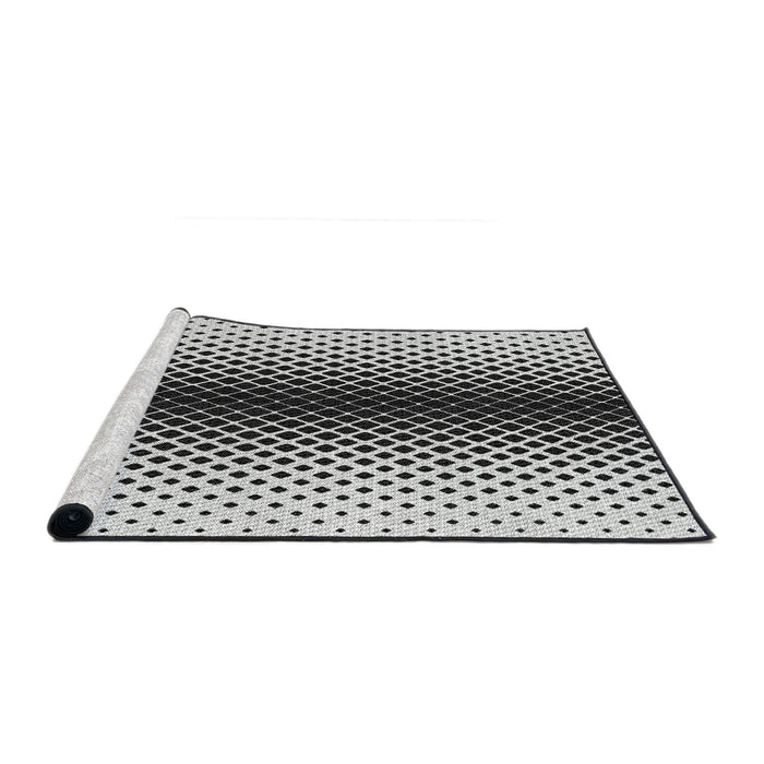 Serging Thickness of Machine Washable Transitional Platinum Gray Rug, wshpat2387