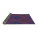 Thickness of Patterned Dark Purple Novelty Rug, pat2396