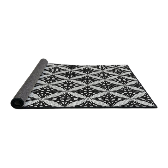 Thickness of Patterned Light Gray Novelty Rug, pat2404