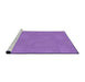 Serging Thickness of Machine Washable Transitional BlueViolet Purple Rug, wshpat2407