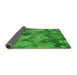 Thickness of Patterned Neon Green Novelty Rug, pat2410