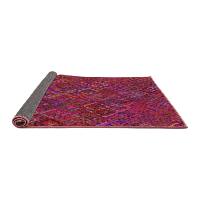 Thickness of Patterned Pink Novelty Rug, pat2411