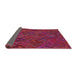 Thickness of Patterned Pink Novelty Rug, pat2411