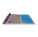 Thickness of Patterned Sky Blue Novelty Rug, pat2412