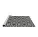 Serging Thickness of Machine Washable Transitional Grey Gray Rug, wshpat2415