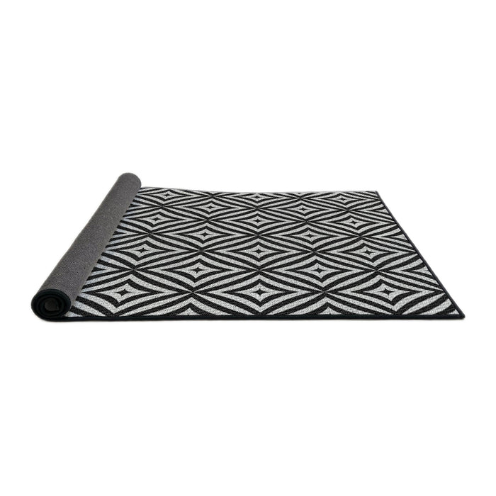 Thickness of Patterned Gray Novelty Rug, pat2415
