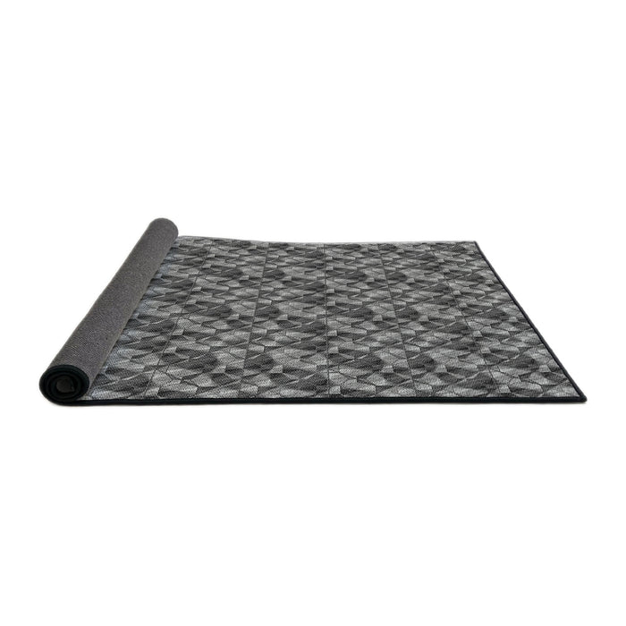 Thickness of Patterned Dark Gray Novelty Rug, pat2420