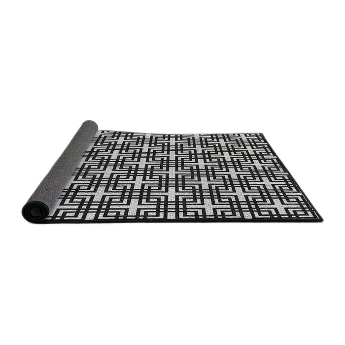 Thickness of Patterned Gray Novelty Rug, pat2426