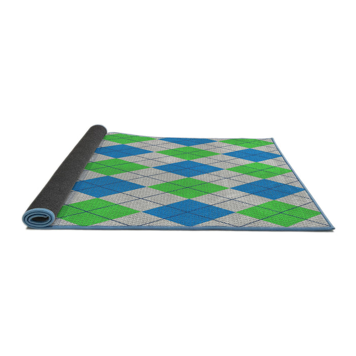 Thickness of Patterned Pale Green Novelty Rug, pat245