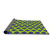 Thickness of Patterned Green Novelty Rug, pat2452