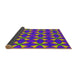 Thickness of Patterned Dark Almond Brown Novelty Rug, pat2453