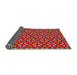 Thickness of Patterned Red Novelty Rug, pat2460