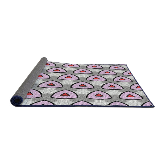 Thickness of Patterned Pink Novelty Rug, pat2477