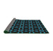 Thickness of Patterned Black Novelty Rug, pat2482