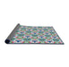 Thickness of Patterned Mint Green Novelty Rug, pat2487