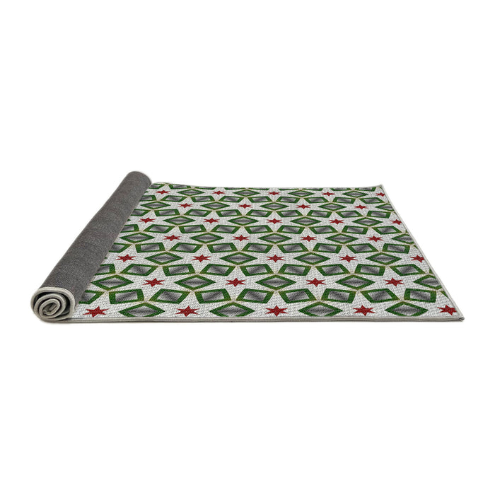 Thickness of Patterned Gray Novelty Rug, pat2495
