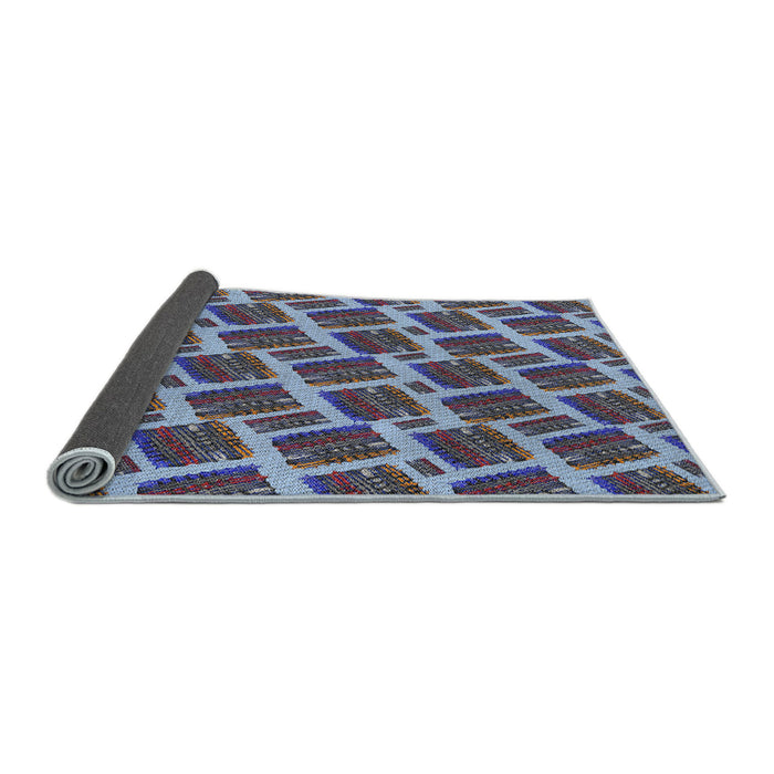 Thickness of Patterned Blue Novelty Rug, pat25