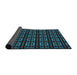 Thickness of Patterned Blue Ivy Blue Novelty Rug, pat2500