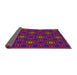 Thickness of Patterned Purple Modern Rug, pat2505