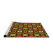 Serging Thickness of Machine Washable Transitional Caramel Brown Rug, wshpat2506