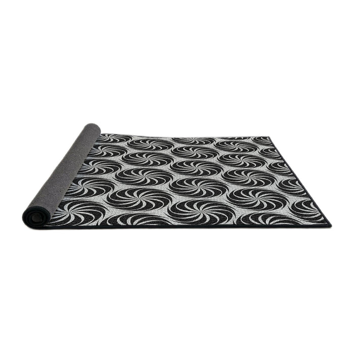 Thickness of Patterned Mid Gray Novelty Rug, pat2508