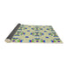 Thickness of Patterned Khaki Gold Novelty Rug, pat2518