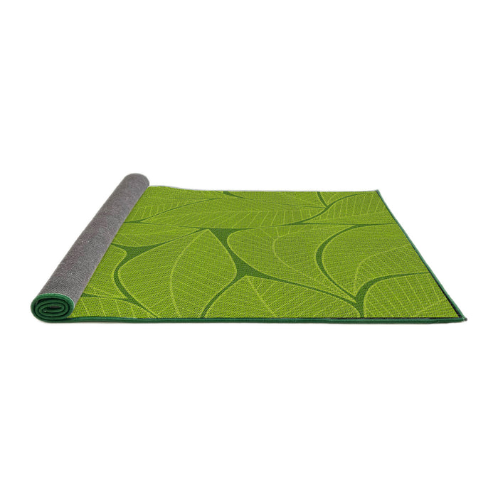 Thickness of Patterned Seaweed Green Novelty Rug, pat2525