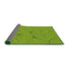 Thickness of Patterned Seaweed Green Novelty Rug, pat2525