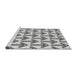 Serging Thickness of Machine Washable Transitional Gray Rug, wshpat253