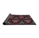 Thickness of Patterned Mauve Taupe Purple Novelty Rug, pat2539