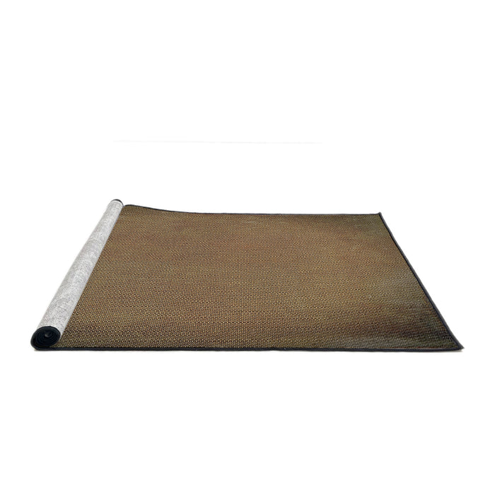 Serging Thickness of Machine Washable Transitional Night Red Rug, wshpat2547