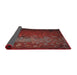 Thickness of Patterned Cherry Red Novelty Rug, pat2555