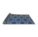 Thickness of Patterned Blue Novelty Rug, pat2559