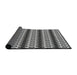 Thickness of Patterned Platinum Silver Gray Novelty Rug, pat2560