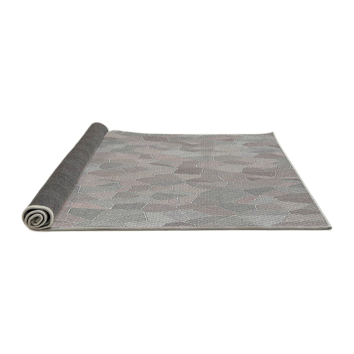 Thickness of Patterned Gray Novelty Rug, pat2565