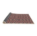 Thickness of Patterned Brown Red Novelty Rug, pat2566