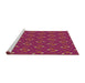 Serging Thickness of Machine Washable Transitional Red Rug, wshpat2570