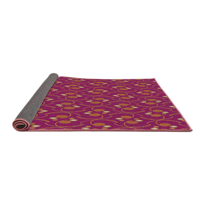 Thickness of Patterned Red Novelty Rug, pat2570