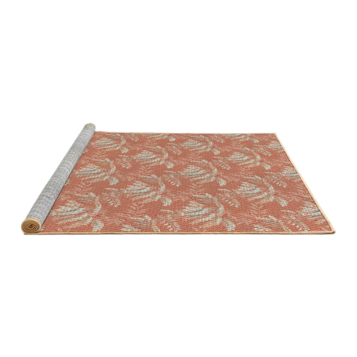 Serging Thickness of Machine Washable Transitional Red Rug, wshpat2573