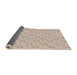 Thickness of Patterned Orange Salmon Pink Novelty Rug, pat2576