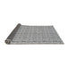 Thickness of Patterned Gray Novelty Rug, pat2589