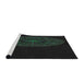 Serging Thickness of Machine Washable Transitional Black Rug, wshpat259