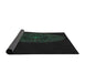 Thickness of Patterned Black Novelty Rug, pat259