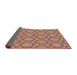 Thickness of Patterned Cherry Red Novelty Rug, pat2592
