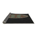 Thickness of Patterned Black Novelty Rug, pat260